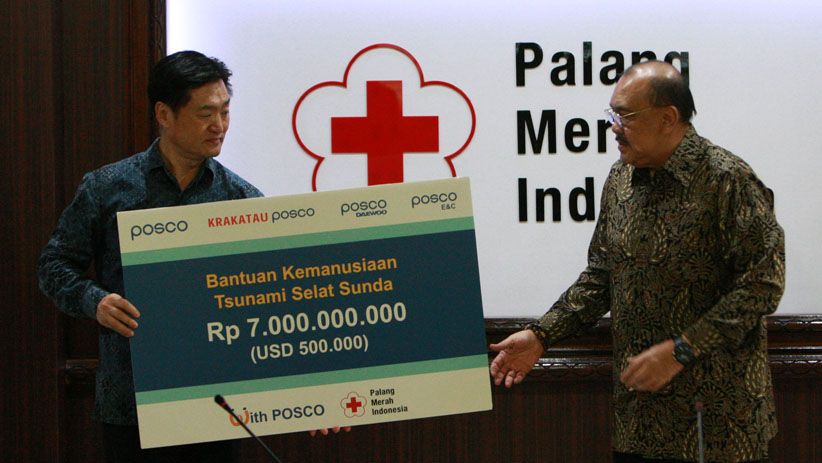 PMI Terima Donasi Rp7 M dari POSCO untuk Korban Tsunami Selat Sunda - Bagian 3