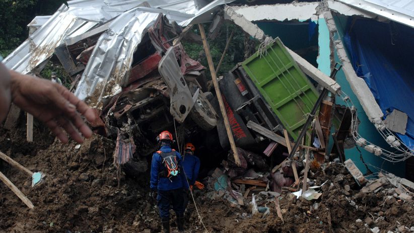 Penampakan dari Udara Dampak Longsor Gowa yang Tewaskan Puluhan Orang