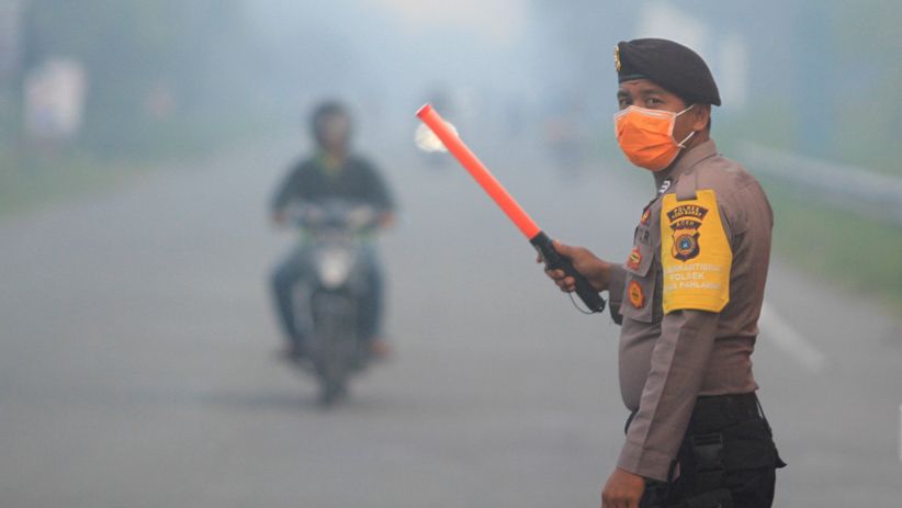 Kabut Asap akibat Kebakaran Lahan Ganggu Aktivitas Warga Aceh