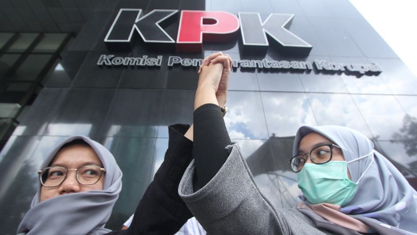 Wadah Pegawai KPK Gelar Aksi Barikade Rantai Manusia  - Bagian 3