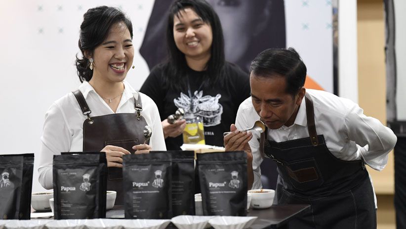 Hadir di Festival Terampil, Presiden Jokowi Belajar Jadi Barista - Bagian 1