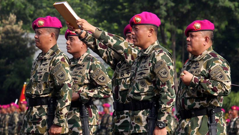 Dankormar Pimpin Sertijab Danpasmar 2 dan Dankolatmar TNI AL