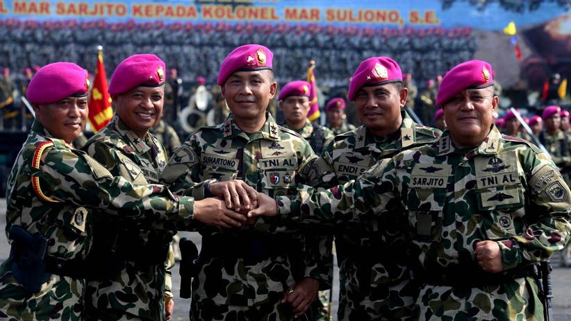 Dankormar Pimpin Sertijab Danpasmar 2 dan Dankolatmar TNI AL