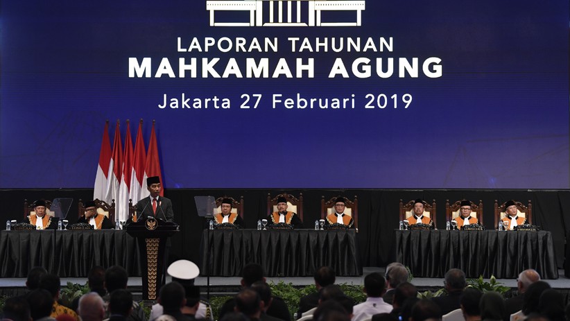 Presiden Jokowi Hadiri Laporan Tahunan Mahkamah Agung - Bagian 1