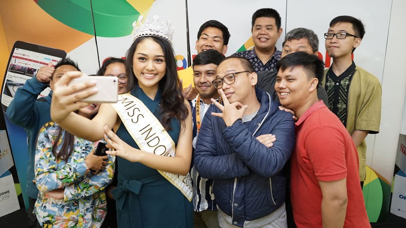HUT ke-12 Okezone Semakin Meriah dengan Kehadiran Miss Indonesia 2019 - Bagian 5