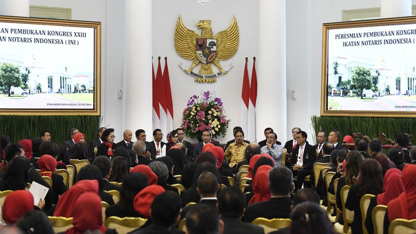 Presiden Jokowi Buka Kongres Ikatan Notaris Indonesia di Istana Bogor - Bagian 2