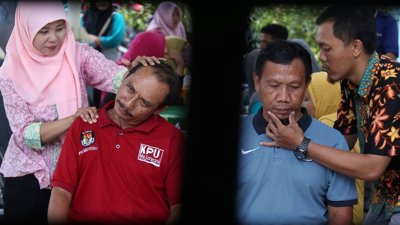 Mahasiswa UM Surabaya Berikan Layanan Fisioterapi untuk Petugas KPPS