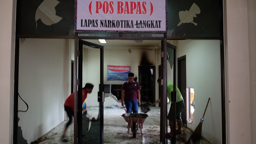 Begini Suasana Lapas Narkotika Langkat Pascakerusuhan - Bagian 2