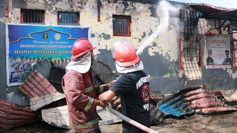 Tak Terima Barang Diambil Petugas, Napi Bakar Rutan Klas IIB Sigli Aceh