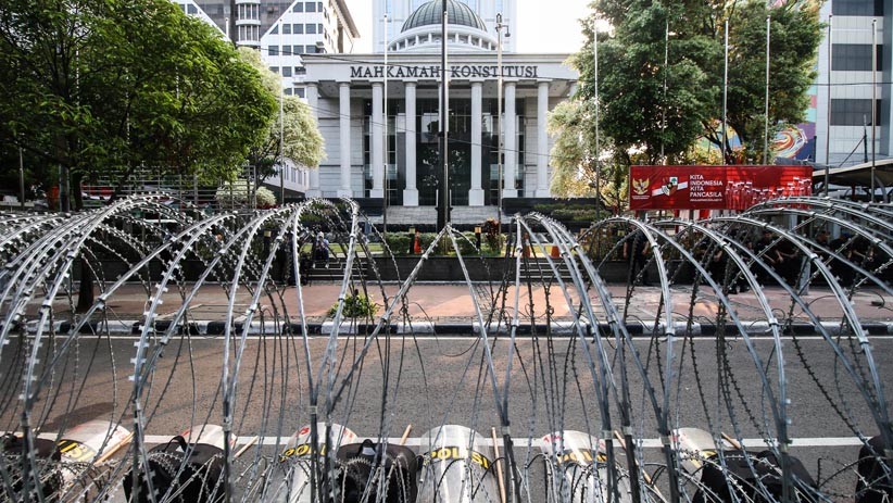 Jelang Sidang Gugatan Pilpres 2019, Gedung MK Dijaga Ketat - Bagian 1