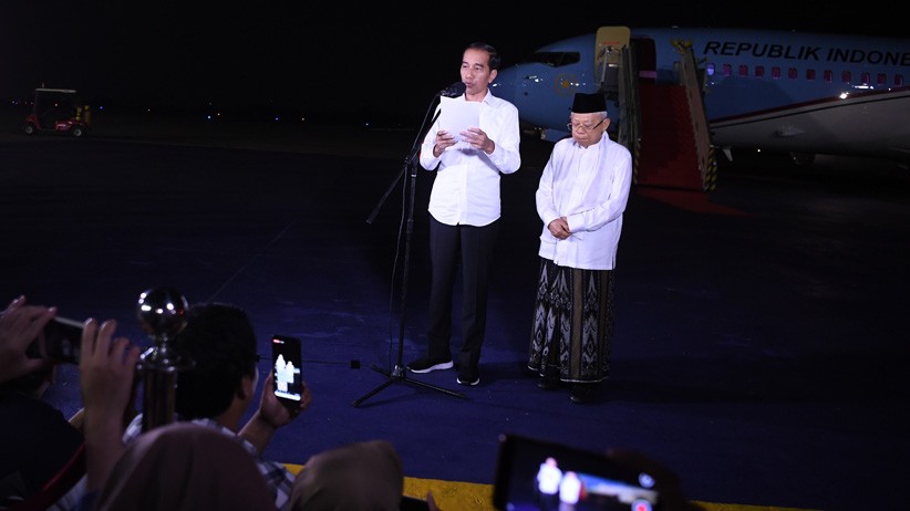 Pidato Kemenangan, Jokowi-Ma'ruf Amin Minta Rakyat Indonesia Bersatu - Bagian 1
