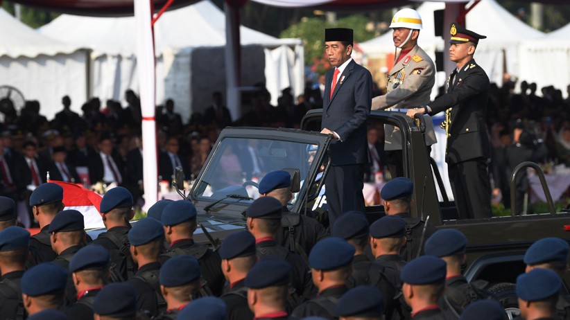 Presiden Jokowi Pimpin Upacara HUT ke-73 Bhayangkara - Bagian 1