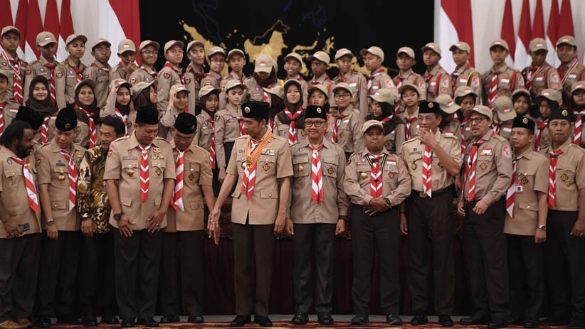 Presiden Jokowi Lepas Kontingen Jambore Pramuka Dunia XXIV ke AS - Bagian 1