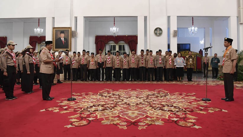 Presiden Jokowi Lepas Kontingen Jambore Pramuka Dunia XXIV ke AS - Bagian 2