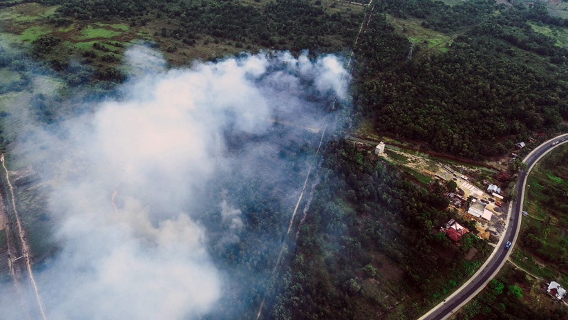 Kebakaran Lahan di Ogan Ilir Sumatera Selatan Semakin Meluas - Bagian 2