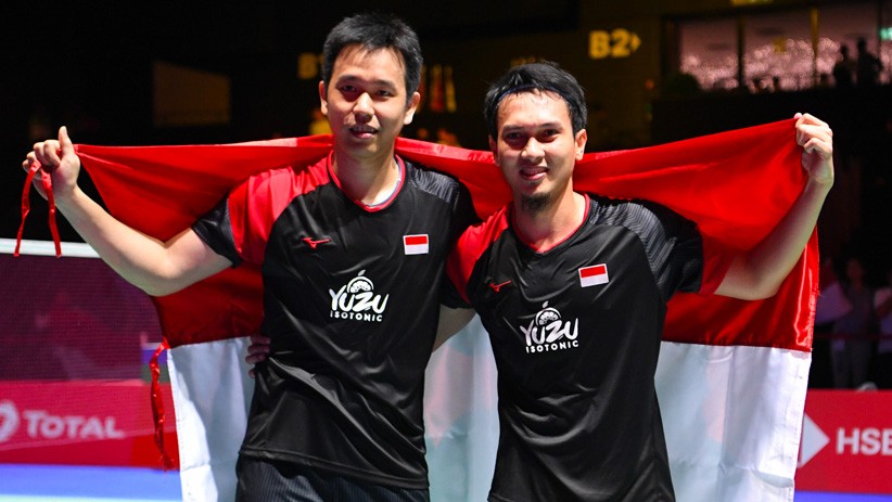 Ekspresi Ahsan/Hendra Menang Kejuaraan Dunia Bulu Tangkis 2019 - Bagian 1