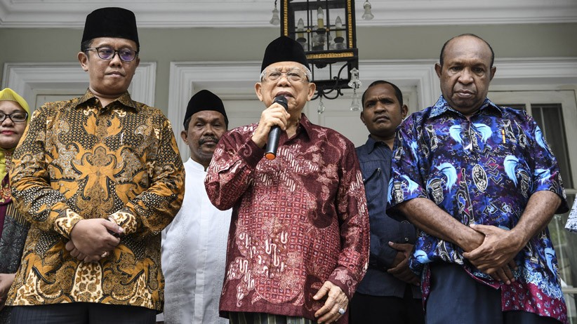Ma'ruf Amin Serukan Persatuan Indonesia saat Bertemu Pendeta Papua - Bagian 2