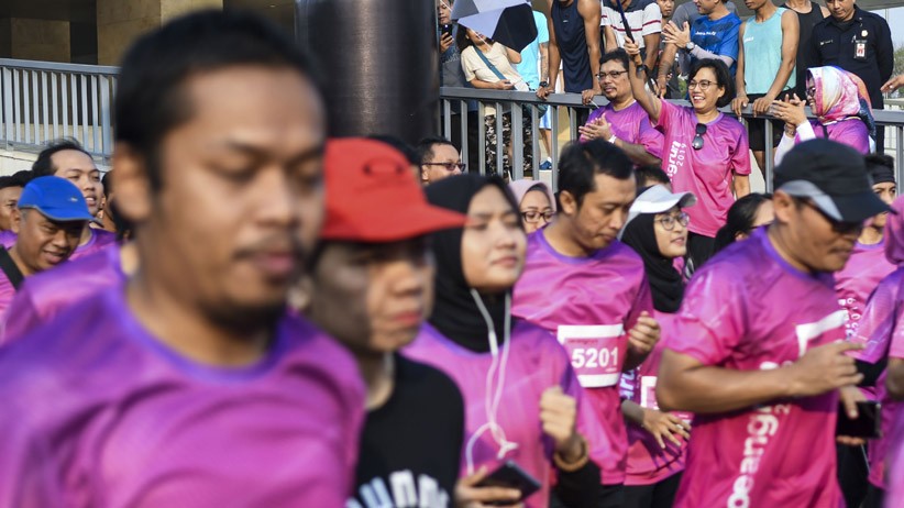 Peringati Hari Oeang, Sri Mulyani Lari Pagi bersama Ratusan Karyawan Kemenkeu - Bagian 2