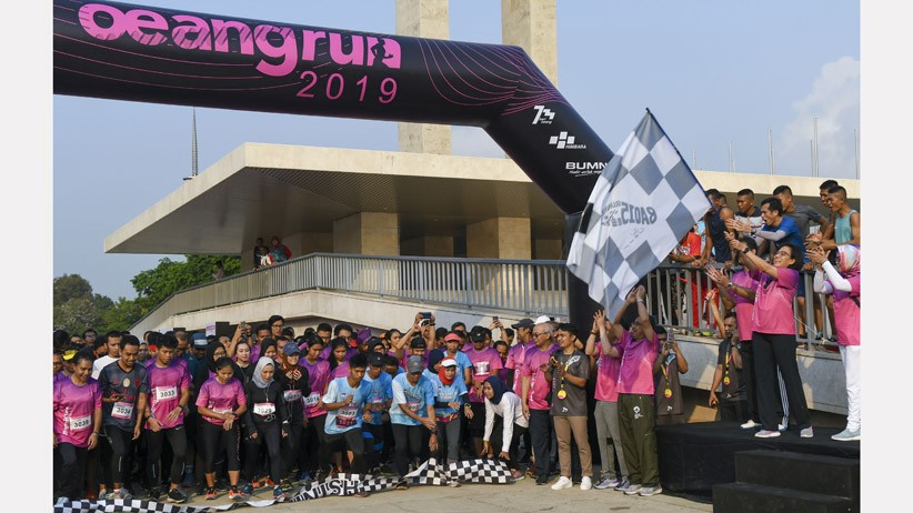 Peringati Hari Oeang, Sri Mulyani Lari Pagi bersama Ratusan Karyawan Kemenkeu - Bagian 3