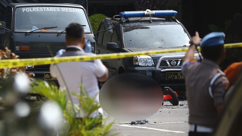 Foto-Foto Ledakan Bom Bunuh Diri di Markas Polrestabes Medan - Bagian 1