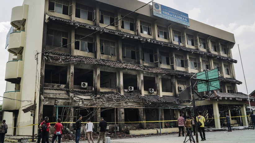 Begini Suasana SMK Yadika 6 Bekasi Pascakebakaran - Bagian 1