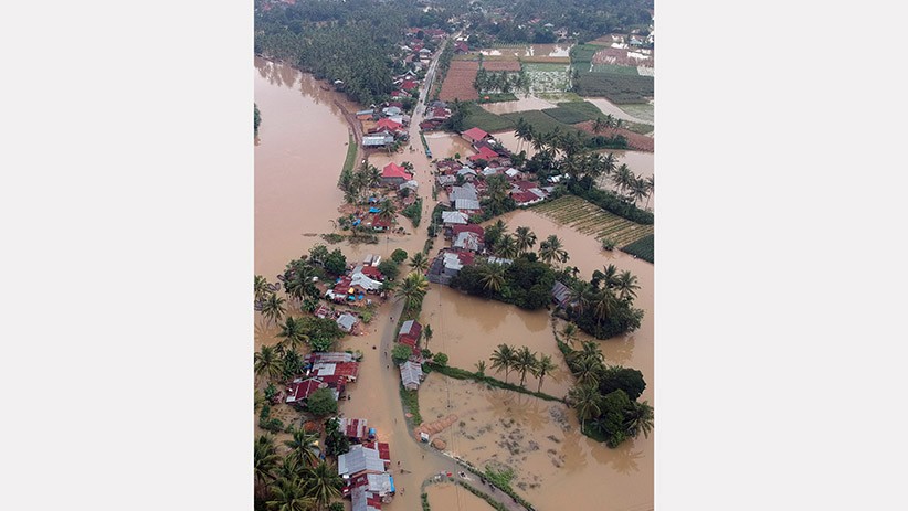 Penampakan dari Udara Banjir Rendam Ratusan Hektare Sawah di Sumatera Barat - Bagian 3