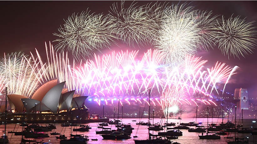 Warna-warni Pesta Kembang Api Sambut Tahun Baru 2020 di Australia - Bagian 4