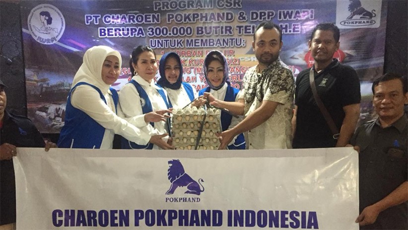 Charoen Popkphand Gandeng IWAPI Distribusikan 300.000 Telur ke Korban Bencana - Bagian 2