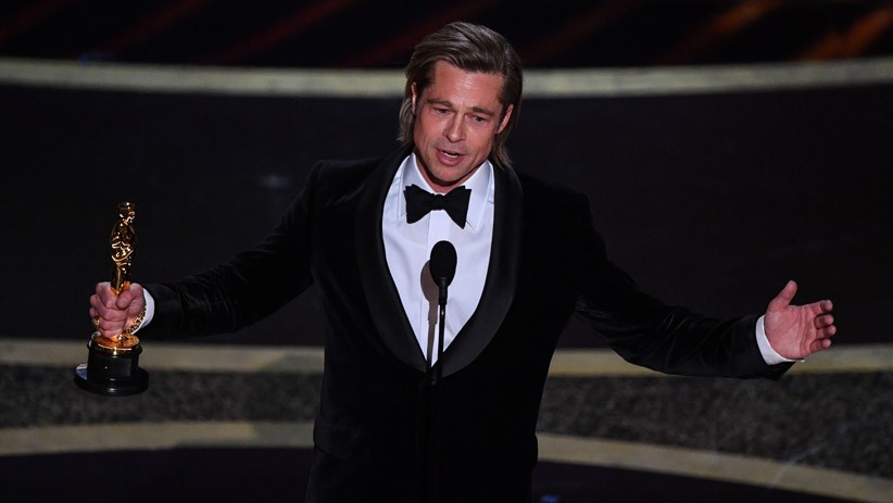 Ekspresi Brad Pitt Jadi Aktor Pendukung Terbaik Oscar 2020 - Bagian 1