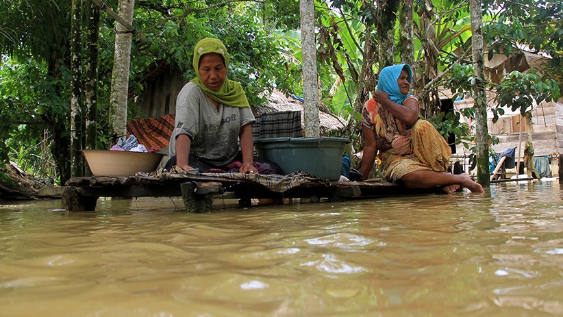 Sungai Meureubo Meluap, Puluhan Rumah di Desa Pasi Leuhan Aceh Terendam Banjir - Bagian 2