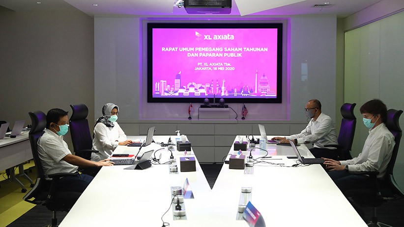 XL Axiata Gelar RUPST 2020 dengan Metode Physical Distancing - Bagian 1