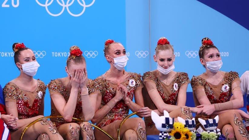  Potret Keindahan Gerak dan Warna-warni Busana dalam Senam Ritmik Olimpiade Tokyo 2020  - Bagian 4