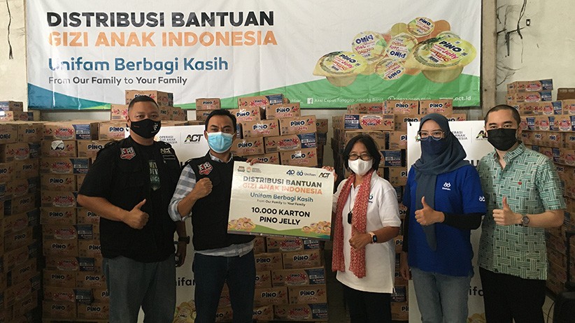 Unifam Gandeng ACT Distribusikan Bantuan Gizi Anak Indonesia - Bagian 1
