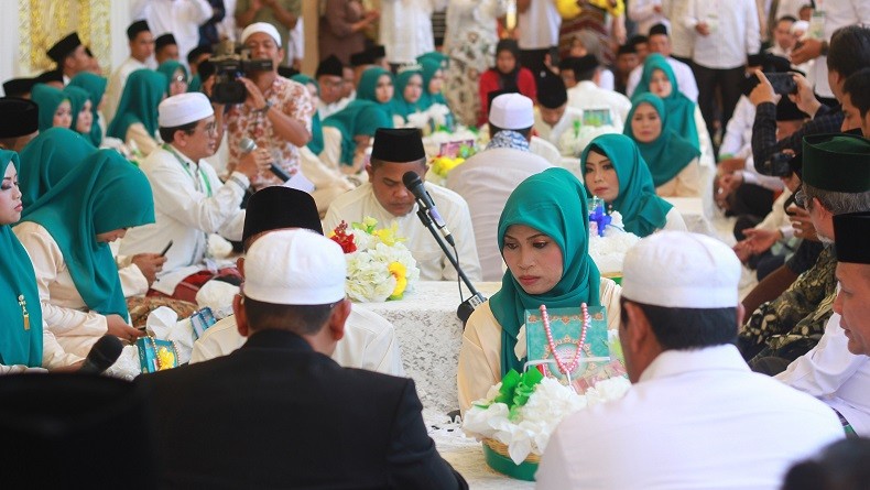Sambut Ramadan, 50 Pasangan Nikah Massal di Banjamasin