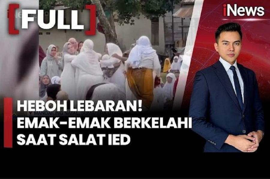 Viral! Emak-Emak Berkelahi saat Salat Id di Mandailing Natal Sumut